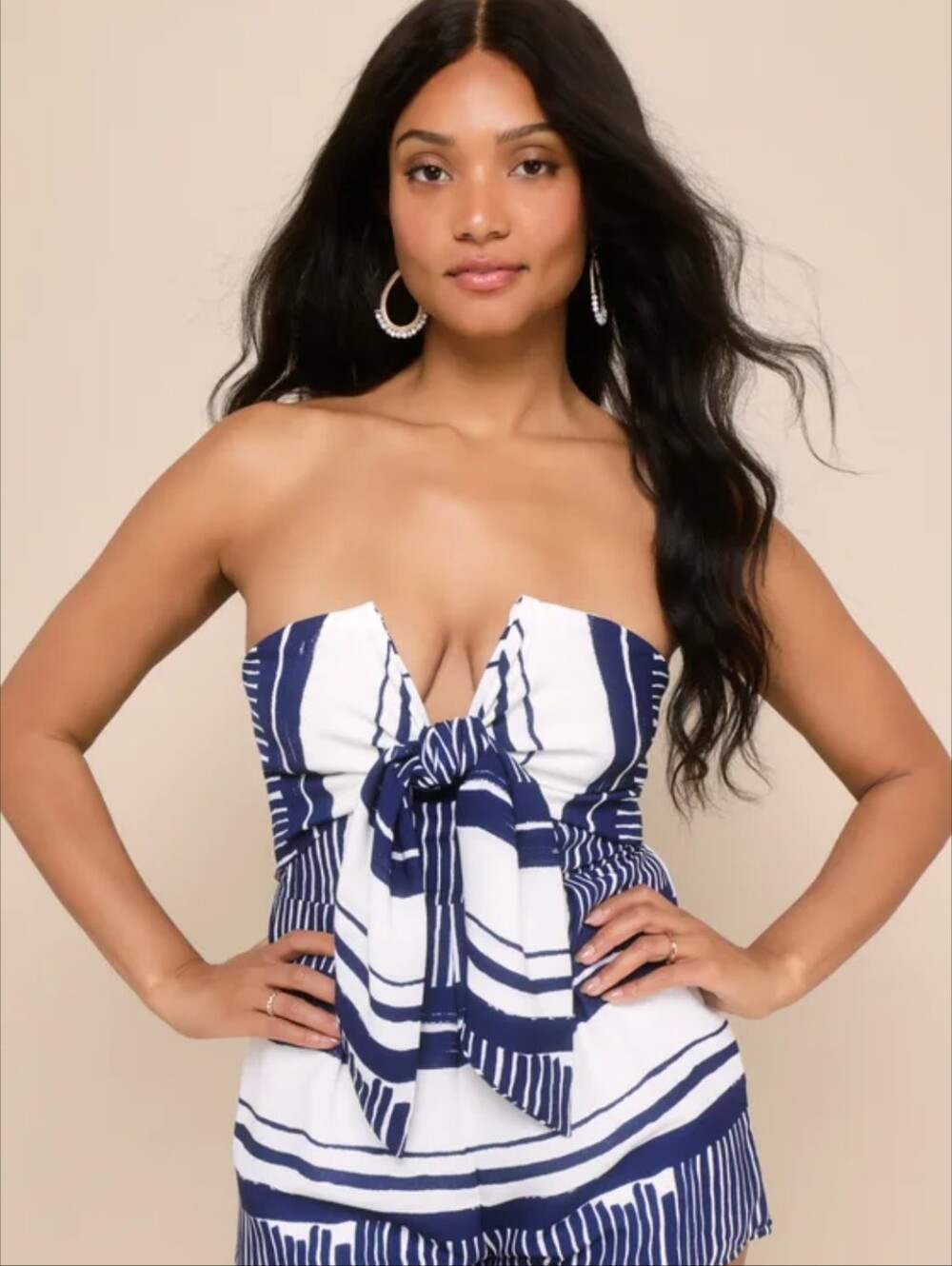 Adorable Blue and White Romper